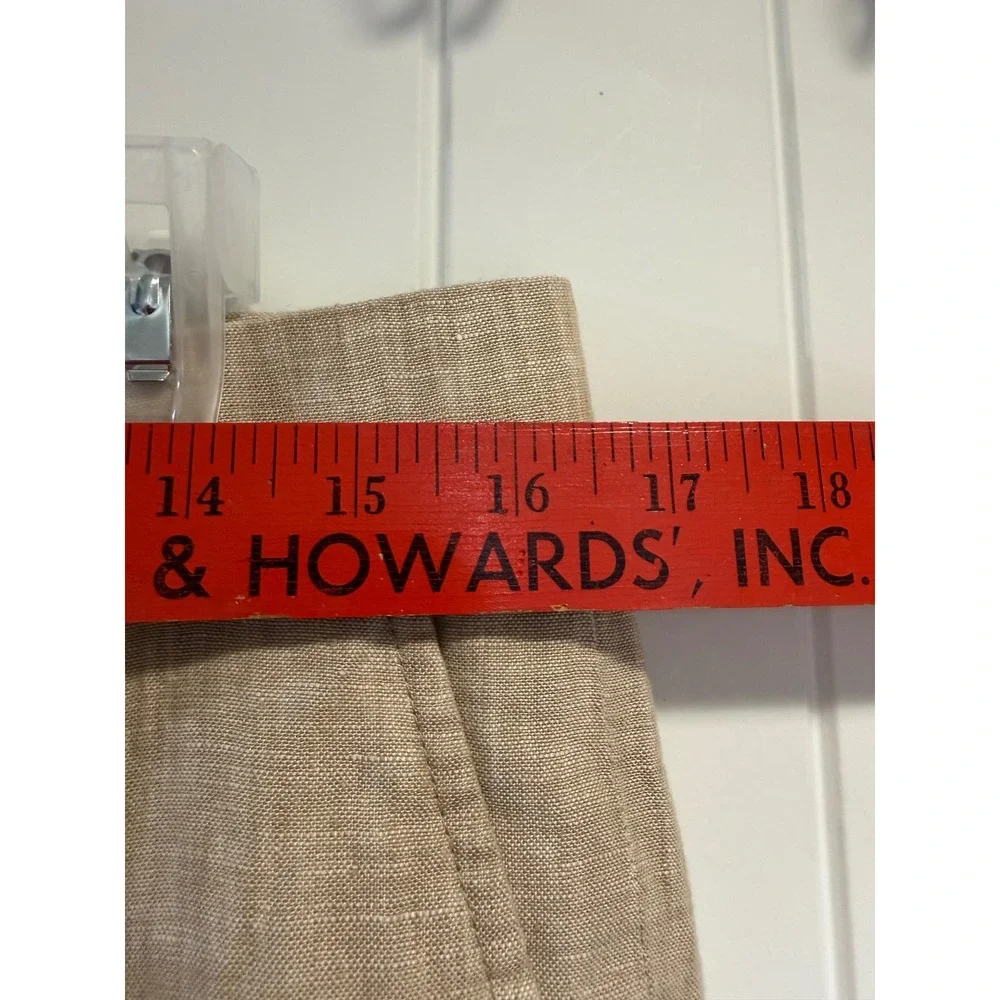 Joseph Abboud Beige Linen Chino Pants 34x31 Coastal Beach Summer Vacation Preppy
